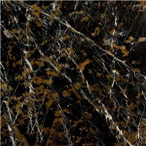 Black and Gold Marble Slabs, Tiles