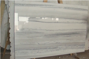 Nice White Wooden Marble Big Slabs, China White Marble