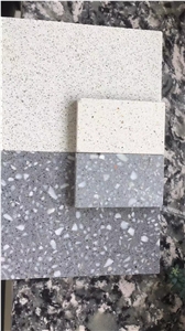 white authentic glass terrazzo floor bathroom tile 