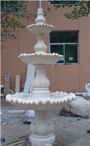 3 Tier Outdoor Sculptured Limestone Landscaping Fountain