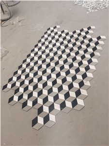 Marble 3D Mosaic Pattern Design Tile Ariston Hexagon Floor 