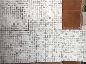 Marble Calacatta Kitchen Floor Design Pattern Mosaic Tile 