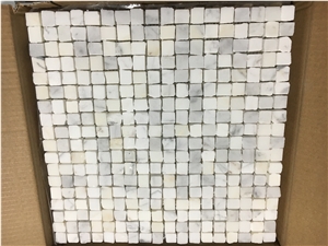 Marble Floor Pattern Mosaic Tile Calacatta Oro Split Mosaic 