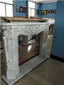 marble indoor modern fireplace sculptured carrara fireplace