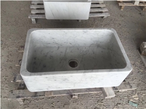 marble kitchen wash basin carrara bathroom rectangle sink