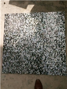 Mother Of Pearl Black Pear Shell Linear Strips Floor Mosaic 