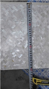 Mother Of Pearl Black Pear Shell Linear Strips Floor Mosaic 
