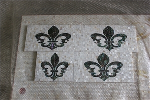 Mother Of Pearl Mosaic Border Floor Shell Pearl Trim Decos