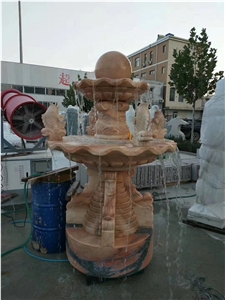 Sculptured Indoor Marble Water Featured Bird Bath Fountain