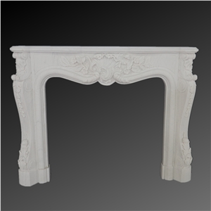 French style carving fireplace mental 004