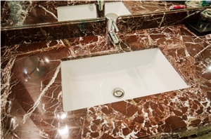Marron Imperial Marble Bathroom Countertop