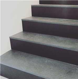 Black Granite Leathered Stair Steps