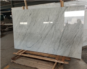 New Polished Bianco Carrara White Marble Slabs & Tiles