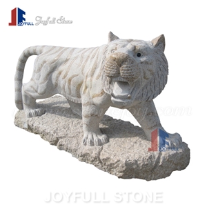 Tiger Animal Sculpture, Granite Tiger, Tier Carving