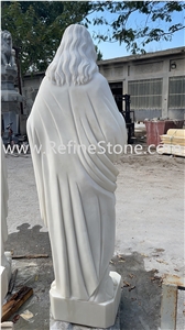205cm Religious white marble statue life size jesus statue