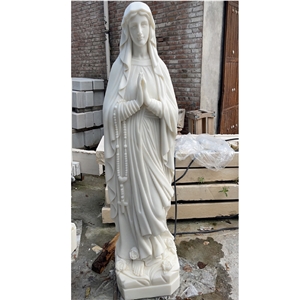 High Quality  White Marble Virgin mary statue,Jesud Statue