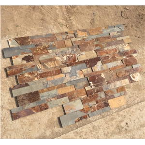  Multicolor  Rusty Slate Culture Stone Veneer Wall Stone 