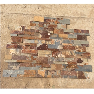  Multicolor  Rusty Slate Culture Stone Veneer Wall Stone 