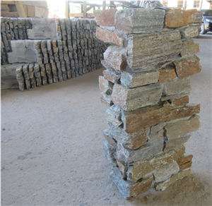 Premium Quality Rust Quartzite Cement Corner Stone
