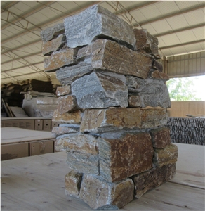 Split Rust Quartzite Exterior Wall Corner Stone