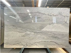 Calacatta White Grey Series Slabs Tiles Imported Marble