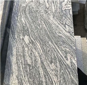 China Juparana Grey Granite Tiles Waves Black Granite Slabs 