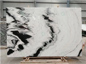 China Panda White Marble Tile And Wall Panels For Decoration