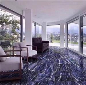 Exotic Brazilian Azul Bahia Blue Granite Tiles Luxury Decor