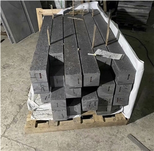 G684 Six Sides Pineapple Black Basalt Cube Paver Stone 