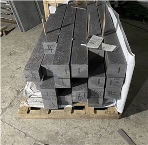 G684 Six Sides Pineapple Black Basalt Cube Paver Stone 