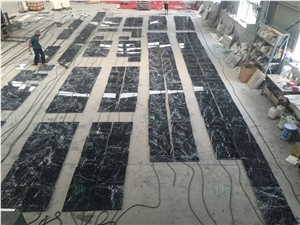 Nero Marquina Black Marble With White Veins Flooring Tiles