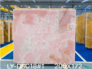 Pink Onyx Natural Onyx Slabs Stock Factory Price 