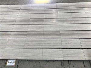 Wooden white marble tiles for wall decoration