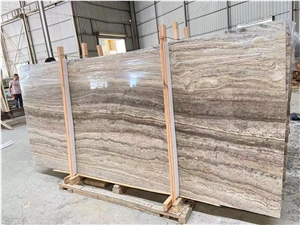 Silver Travertine Brown tiles and slabs
