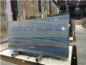 Brazil Luxury Stone Blue Sky Quartzite Azul Marbacus Slabs