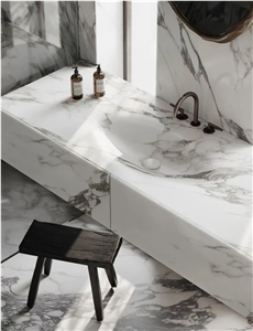 Carrara white marble countertops