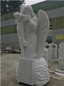 Chinese White Marble Life Size Virgin angel Marble Statue