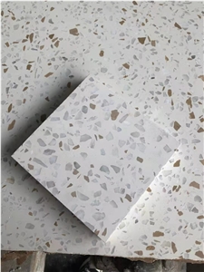 White Terrazzo floor tile cement tile wall cladding