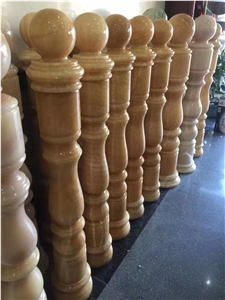 China Honey Onyx balustrades carved sculptured handrail