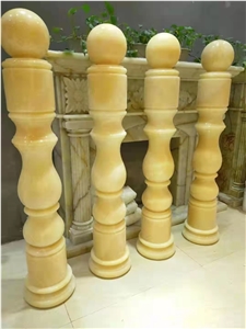 China Honey Onyx balustrades carved sculptured handrail