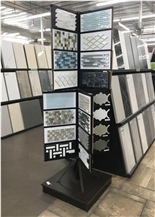 Spin Stone Marble Mosaic Display Board Stand , Rack