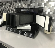Wing Quartz And Porcelain Stone Sample Table Display Stand