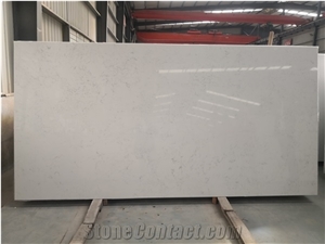 Artificial Carrara White Quartz Slab for Countertop-3058