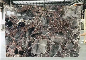 China Chocolate Grey Marble Polished Wall Slabs &Floor Tiles