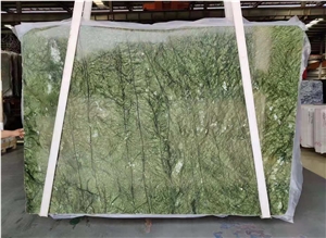 China Danton Green Marble Polished Wall Slabs & Floor Tiles