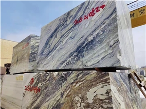 China TwiLight Green Marble Polished Wall Cladding Slabs