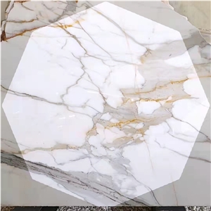 Italy Calacatta Gold Marble Polished sheet Wall Tiles
