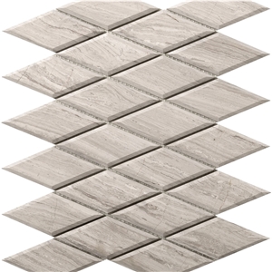 Wooden White Marble Mosaic Tiles Flooring Backsplash Tile