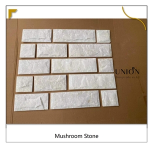 Beautiful Pure White Quartzite Wall Decorate Mushroom Stone