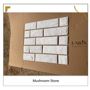 Gold Quartzite Rock Face Mushroomed Stone For Wall Pillar 